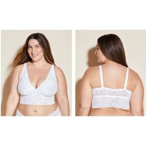 Cosabella NSN Extended Plungie Bra White Floral Lace‎ 2X NEVER1387P NEW